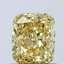 1.07 Ct. Fancy Vivid Yellow Cushion Lab Grown Diamond