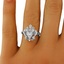The Jasper Ring, smalltop view on a hand