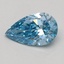 0.51 Ct. Fancy Vivid Blue Pear Lab Grown Diamond