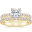 14K Yellow Gold Petite Olympia Diamond Ring with Sienna Eternity Diamond Ring (7/8 ct. tw.)