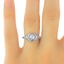 The Carlysle Ring, smalltop view on a hand
