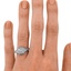 The Evette Ring, smallzoomed in top view on a hand