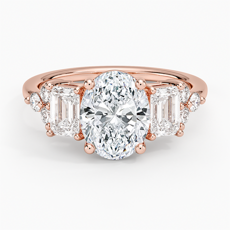 14K Rose Gold Sabine Cluster Diamond Ring