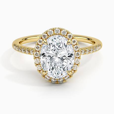 18K Yellow Gold Cambria Halo Diamond Ring