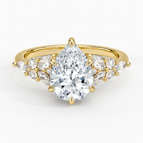 18K Yellow Gold Nadia Taper Diamond Ring