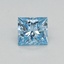 0.31 Ct. Fancy Vivid Blue Princess Lab Grown Diamond