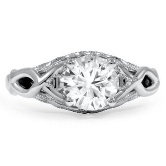 Custom Filigree and Milgrain Diamond Ring