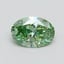 0.51 Ct. Fancy Vivid Pacific Green Oval Lab Grown Diamond