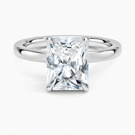 18K White Gold Audrey Perfect Fit Hidden Halo 2mm Diamond Ring