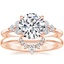 14K Rose Gold Luxe Melody Diamond Ring (1/5 ct. tw.) with Lunette Diamond Ring