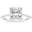 18K White Gold Aimee Solitaire Ring, smalltop view