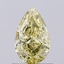0.92 Ct. Fancy Intense  Yellow Pear Lab Grown Diamond