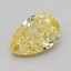 1.13 Ct. Fancy Intense  Yellow Pear Lab Grown Diamond