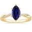 18K Yellow Gold Petite Twisted Vine Diamond Ring (1/8 ct. tw.), smalltop view