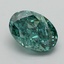 1.57 Ct. Fancy Vivid Bluish Green Oval Lab Grown Diamond