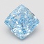 2.01 Ct. Fancy Vivid Blue Cushion Lab Grown Diamond