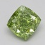 1.04 Ct. Fancy Vivid  Green Cushion Lab Grown Diamond