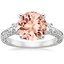 18K White Gold Antique Scroll Engraved Three Stone Diamond Ring (1/3 ct. tw.), smalltop view