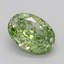 0.74 Ct. Fancy Vivid  Green Oval Lab Grown Diamond