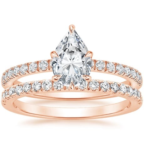 14K Rose Gold Bliss Diamond Ring (1/6 ct. tw.) with Bliss Diamond Ring (1/5 ct. tw.)