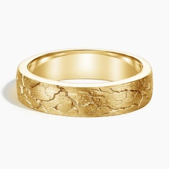 River Textured Wedding Ring