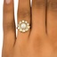 The Rhona Ring, smallzoomed in top view on a hand