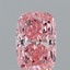1.04 Ct. Fancy Vivid Pink Cushion Lab Grown Diamond