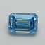 1.01 Ct. Fancy Vivid Blue Emerald Lab Grown Diamond