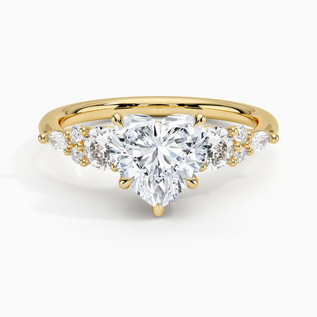 18K Yellow Gold Nadia Three Stone Diamond Ring