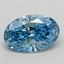 2.51 Ct. Fancy Vivid  Blue Oval Lab Grown Diamond
