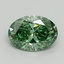 0.84 Ct. Fancy Vivid Pacific Green Oval Lab Grown Diamond