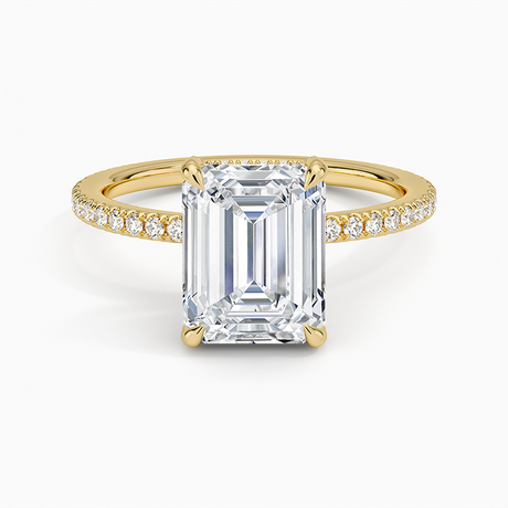 18K Yellow Gold Viviana Three-Quarter Coverage Diamond Ring