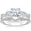 18K White Gold Three Stone Luxe Willow Diamond Ring (1/2 ct. tw.) with Rhea Diamond Ring