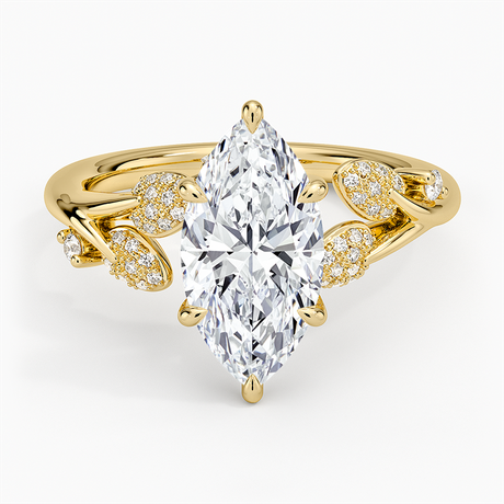 18K Yellow Gold Canopy Diamond Ring
