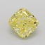 1.07 Ct. Fancy Intense Yellow Cushion Lab Grown Diamond