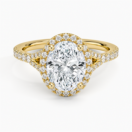 18K Yellow Gold Joy Half-Coverage Diamond Ring