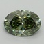 3.07 Ct. Fancy Vivid Green Oval Lab Grown Diamond