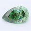 1.27 Ct. Fancy Vivid Green Pear Lab Grown Diamond