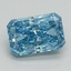1.12 Ct. Fancy Vivid Blue Radiant Lab Grown Diamond