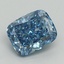 2.02 Ct. Fancy Vivid Malibu Blue Cushion Lab Grown Diamond
