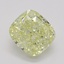 0.91 Ct. Fancy Light Yellow Cushion Diamond
