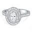 Custom Double Halo Engagement Ring