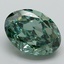 5.70 Ct. Fancy Vivid Green Oval Lab Grown Diamond