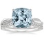 18KW Aquamarine Petite Twisted Vine Contoured Diamond Bridal Set (1/3 ct. tw.), smalltop view