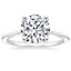 18K White Gold Aimee Solitaire Ring, smalltop view