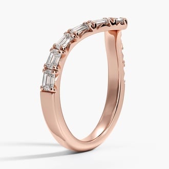 Nathalie Emerald-Cut and Asscher Diamond Contour Ring (3/4 ct. tw.) in 14K Rose Gold