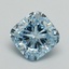 3.24 Ct. Fancy Vivid Blue Cushion Lab Grown Diamond