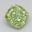 2.07 Ct. Fancy Vivid  Green Cushion Lab Grown Diamond