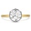 Custom Mixed Metal Secret Halo Diamond Ring