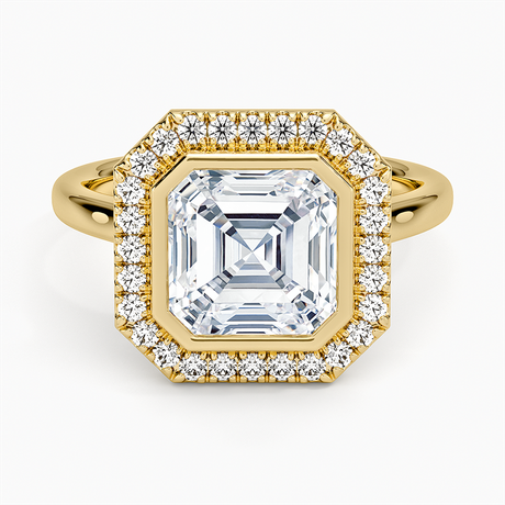 Bezel Halo Diamond Ring